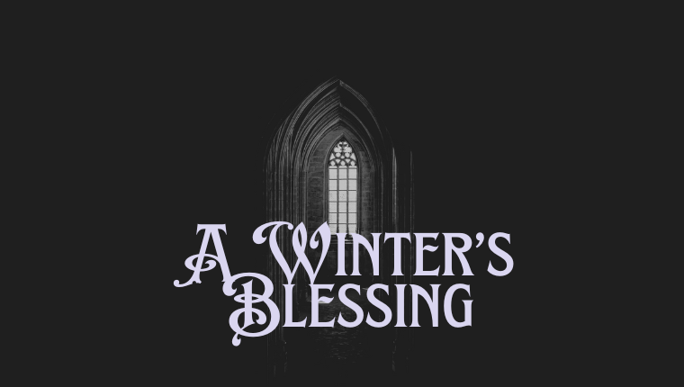 A Winter's Blessing black red bold spooky mystery novel book cover 760 x 430 px.webp